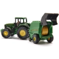 Traktor John Deere z prasą model metalowy SIKU S1665